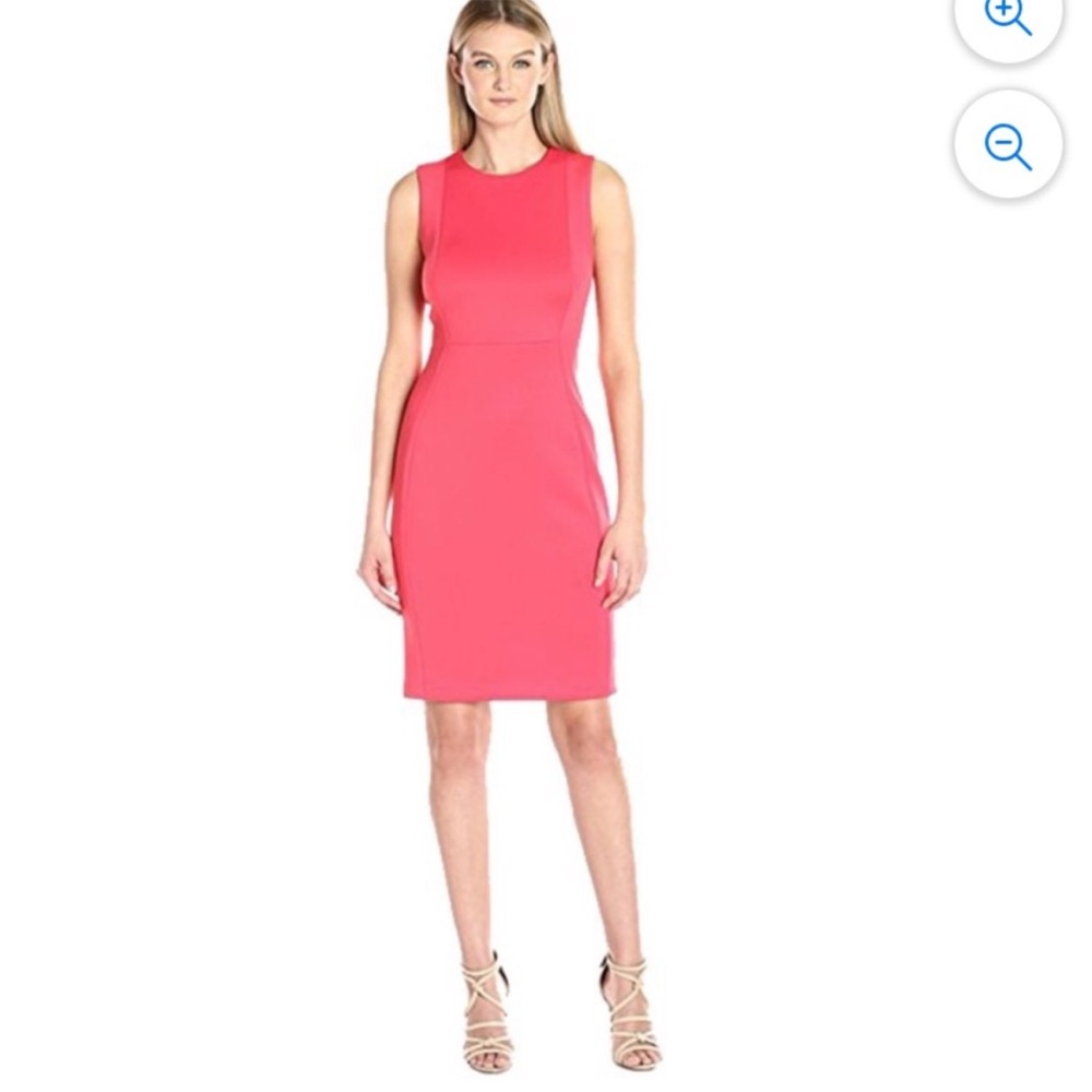 Calvin Klein Sleevless Cocktail Dress hot pink